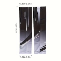 Manguito Longo Térmico e Compressão Gold Sports Black-Dry Proteção Solar Uv+50 - Foto 3