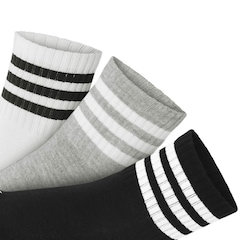 Kit Meias adidas Cano Médio Três Listras - Pack com 3 Pares - Adulto - Foto 2