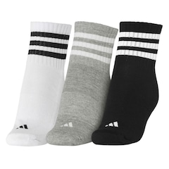 Kit Meias adidas Cano Médio Três Listras - Pack com 3 Pares - Adulto - Foto 3