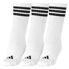 Kit Meias adidas Cano Alto Três Listras Pack com 3 Pares Adulto - Foto 3