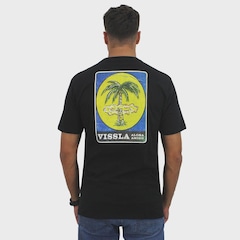 Camiseta Vissla Atomic Palms Black Masculina - Foto 2