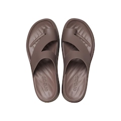 Sandália Crocs Getaway Platform Toe Loop Sandal Truffle - Feminin - Foto 4
