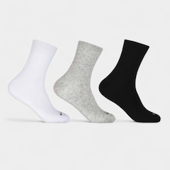 Kit Meias Hoahi Cano Médio com 3 Pares - Adulto - Foto 1