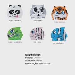 Touca de Natação Hammerhead Animal Tigre Infantil - Foto 3