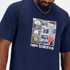 Camiseta New Balance Graphic Hoops Masculina - Foto 5