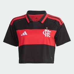 Camisa Cropped do Flamengo I 26/27 adidas Feminina - Foto 2