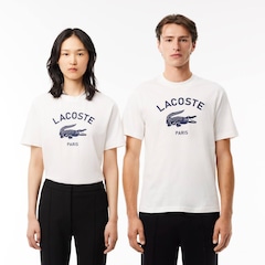 Camiseta Lacoste Unissex Estampada – Modelagem Clássica e Versátil - Foto 1
