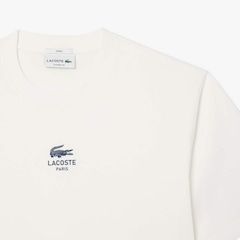 Camiseta em Algodão com Estampa Assinada Unissex Lacoste - Foto 5