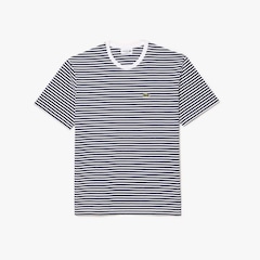 Camiseta Lacoste Listrada de Algodão Pesado Lacoste Masculina - Foto 10