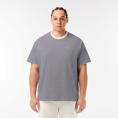 Camiseta Lacoste Listrada de Algodão Pesado Lacoste Masculina - Foto 12