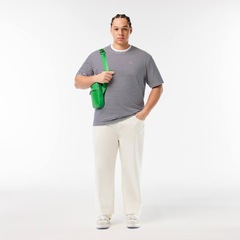 Camiseta Lacoste Listrada de Algodão Pesado Lacoste Masculina - Foto 13