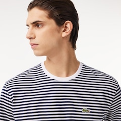 Camiseta Lacoste Listrada de Algodão Pesado Lacoste Masculina - Foto 3
