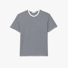Camiseta Lacoste Listrada de Algodão Pesado Lacoste Masculina - Foto 6
