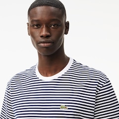 Camiseta Lacoste Listrada de Algodão Pesado Lacoste Masculina - Foto 8