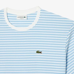 Camiseta Lacoste Listrada de Algodão Pesado Lacoste Masculina - Foto 11