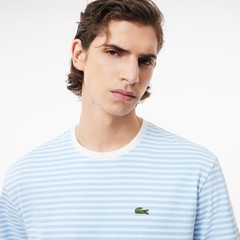 Camiseta Lacoste Listrada de Algodão Pesado Lacoste Masculina - Foto 3