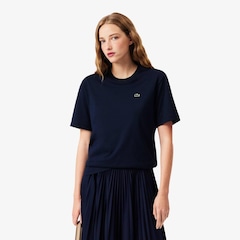 Camiseta de Algodão com Caimento Relaxado Lacoste Feminina - Foto 1
