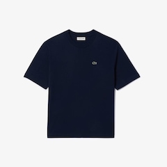 Camiseta de Algodão com Caimento Relaxado Lacoste Feminina - Foto 4