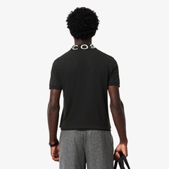 Camisa Polo Jacquard Branded Corte Ajustado Lacoste Masculina - Foto 3