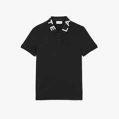 Camisa Polo Jacquard Branded Corte Ajustado Lacoste Masculina - Foto 4