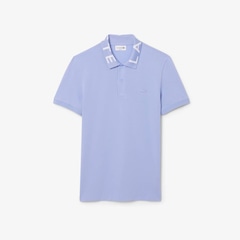 Camisa Polo Jacquard Branded Corte Ajustado Lacoste Masculina - Foto 1