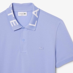 Camisa Polo Jacquard Branded Corte Ajustado Lacoste Masculina - Foto 2