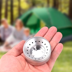 Mini Fogareiro Gold Sports Para Acampamento Portátil a Álcool Com Tampa e apoiador - Foto 7
