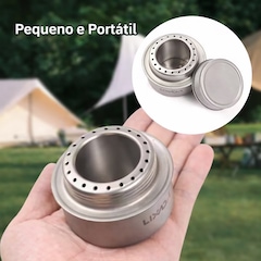 Mini Fogareiro Gold Sports De Acampamento Portátil a Álcool Com Tampa - Acampamento e Caminhadas - Foto 6