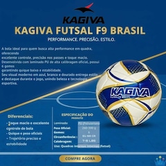 Bola Futsal Infantil Kagiva F9 Brasil Sub 09 - Foto 3