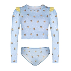 Conjunto Biquíni Camisa + Calcinha Praia Selene Infantil - Foto 1