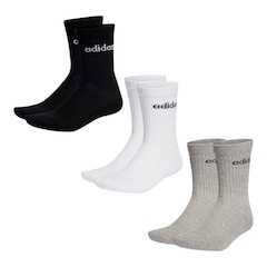 Kit 3 Pares de Meias Cano Alto adidas Linear Crew Unissex - Foto 1