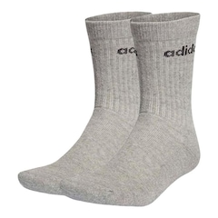 Kit 3 Pares de Meias Cano Alto adidas Linear Crew Unissex - Foto 2