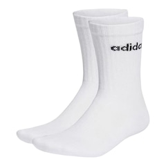Kit 3 Pares de Meias Cano Alto adidas Linear Crew Unissex - Foto 3