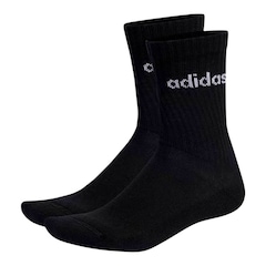 Kit 3 Pares de Meias Cano Alto adidas Linear Crew Unissex - Foto 4