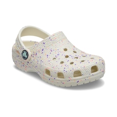 Sandália Crocs Classic Glow Paint Splatter Clog T Summit - Infantil - Foto 2