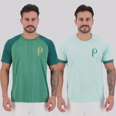 Camisa Palmeiras Dots e Palestra Raglan Masculina - 2 Unidades - Foto 1