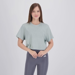 Camiseta Cropped Adidas PGR G T Feminina - Foto 1