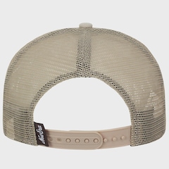 Boné Aba Curva New Era Canvas Distress Trucker Beige Importado - Foto 4