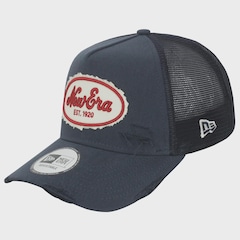 Boné Aba Curva New Era Canvas Distress Trucker Navy Importado - Foto 2