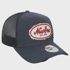 Boné Aba Curva New Era Canvas Distress Trucker Navy Importado - Foto 3