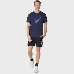 Camiseta ASICS Spiral Logo Graphic Cotton Blend Masculino - Foto 6