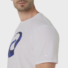 Camiseta ASICS Spiral Logo Graphic Cotton Blend Masculino - Foto 5