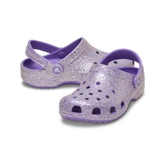 Sandália Crocs Classic Fantasy Glitter Clog K - Infantil - Foto 4