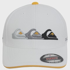 Boné Aba Curva Quiksilver Emb Three Logo White Importado - Masculino - Foto 2
