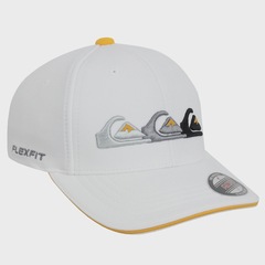 Boné Aba Curva Quiksilver Emb Three Logo White Importado - Masculino - Foto 3