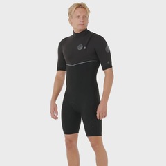 Short John Rip Curl E-Bomb 2/2mm Zip Free Black Importado - Masculino - Foto 1