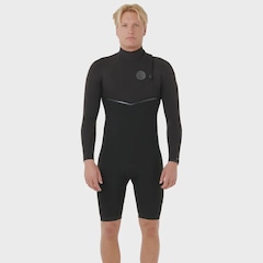 Short John Rip Curl E-Bomb 2/2mm Zip Free Manga Longa Importado Masculino - Foto 2