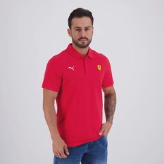 Camisa Polo PUMA Ferrari Jacquard Masculina - Foto 2