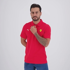 Camisa Polo PUMA Ferrari Jacquard Masculina - Foto 3