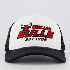 Boné New Era NBA Chicago Bulls Trucker Aba Curva - Foto 2